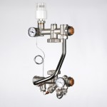 VT.TECHNOMIX.0.130 Насосно-смесительный узел для теплого пола VALTEC TECHNOMIX Valtec 200 мм, 130 мм  - Вид №1