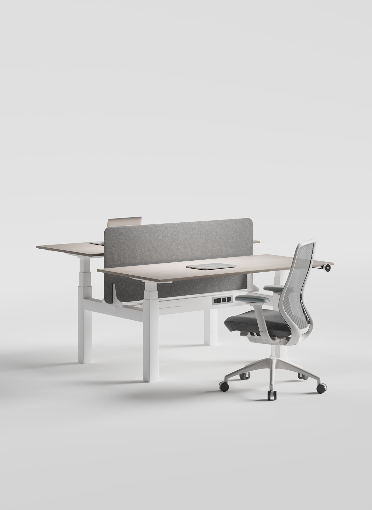 Деревянный стол с регулируемой высотой и звукопоглощающими перегородками WORKSPACE MAX CLUSTER OF 2 ARCH-00047187 - Вид №8