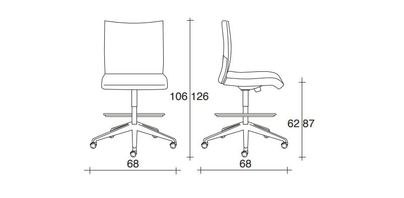 Кожаный офисный стул с 5-спицевыми колесами для рисования TALIN Avia ARCH-00023019 - Вид №2