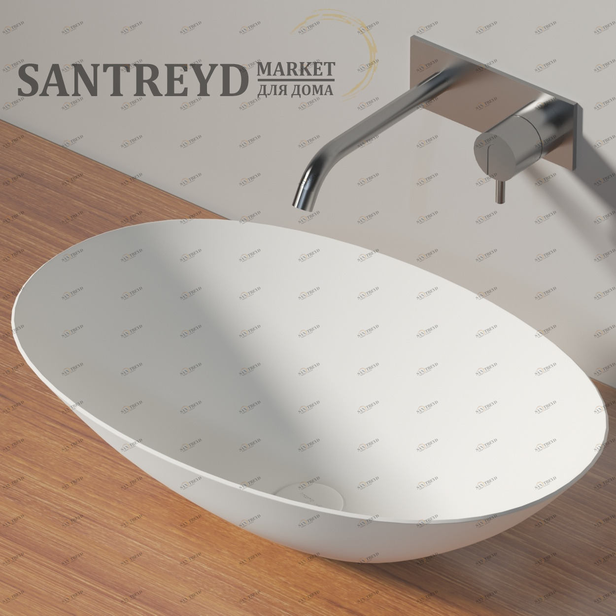 VELO54BIANCO Накладная раковина на столешницу  овальная Antoniolupi 