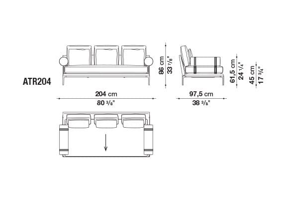 Кожаный диван B&B Italia Атолл ARCH-00112726 - Вид №88