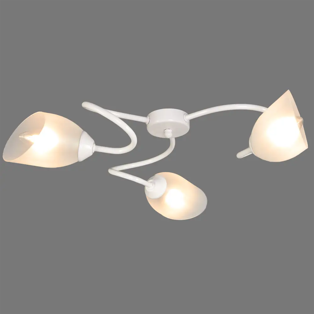 Люстра потолочная Vitaluce Кэтти 3 лампы 9м² Е14 цвет белый глянцевая STLM-2013569 - Вид №2