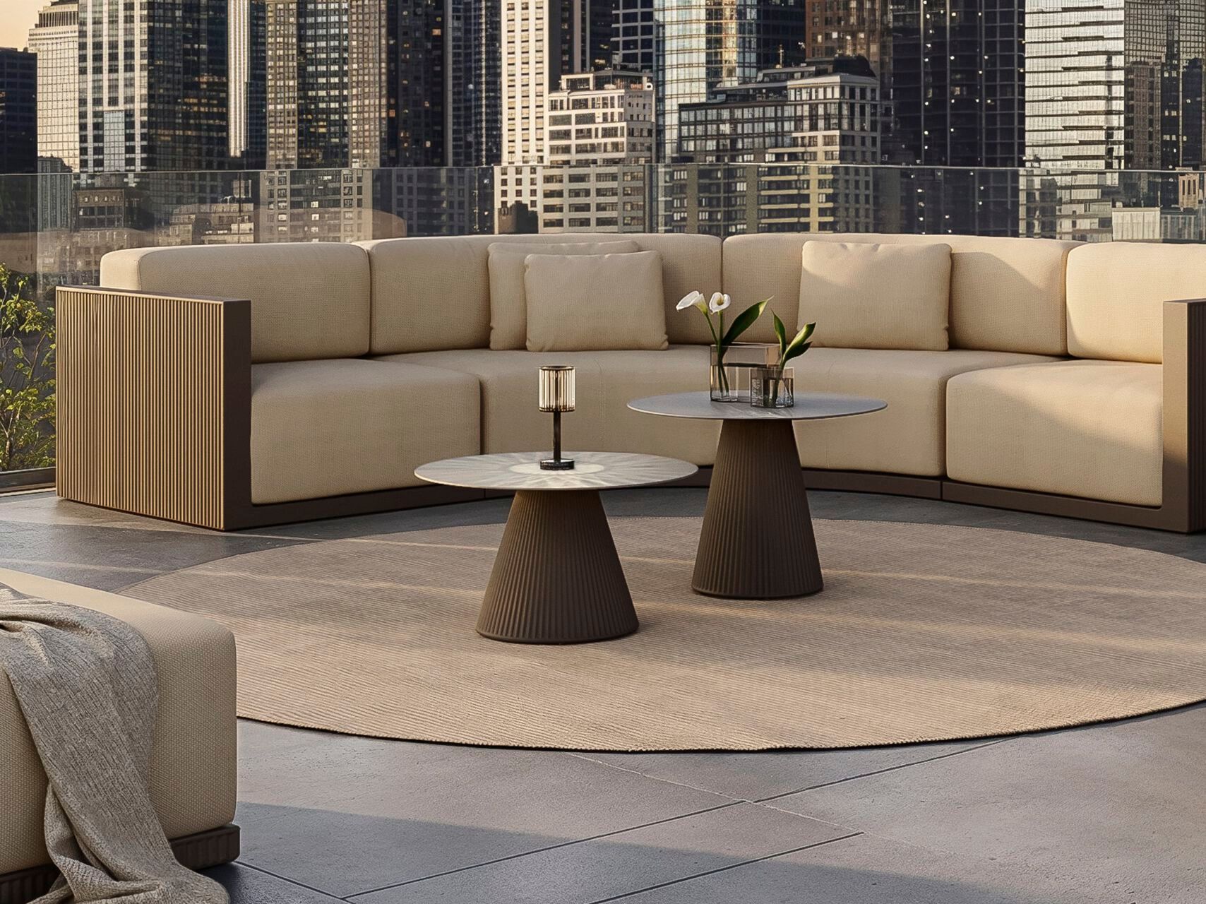 Модульный тканевый садовый диван с полуостровом Vondom ARCH-00146621 - Вид №3