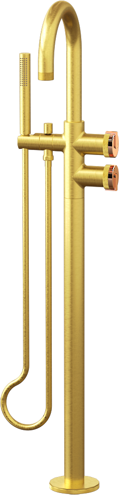 E-11554-R1RG-L1RG-BAU Смеситель напольный отдельностоящий (внешняя часть) GRAFF MOD+