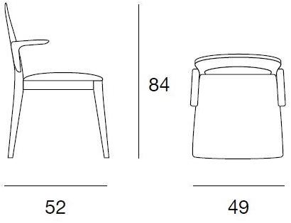 Pacini & Cappellini Мягкое кресло с открытой спинкой  5464.1  - Вид №1