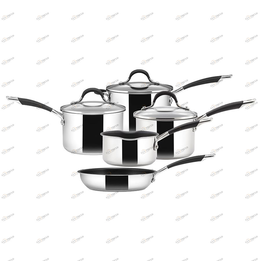 Набор из 4 сотейников и 1 сковороды Momentum нержавеющая сталь Circulon R78053