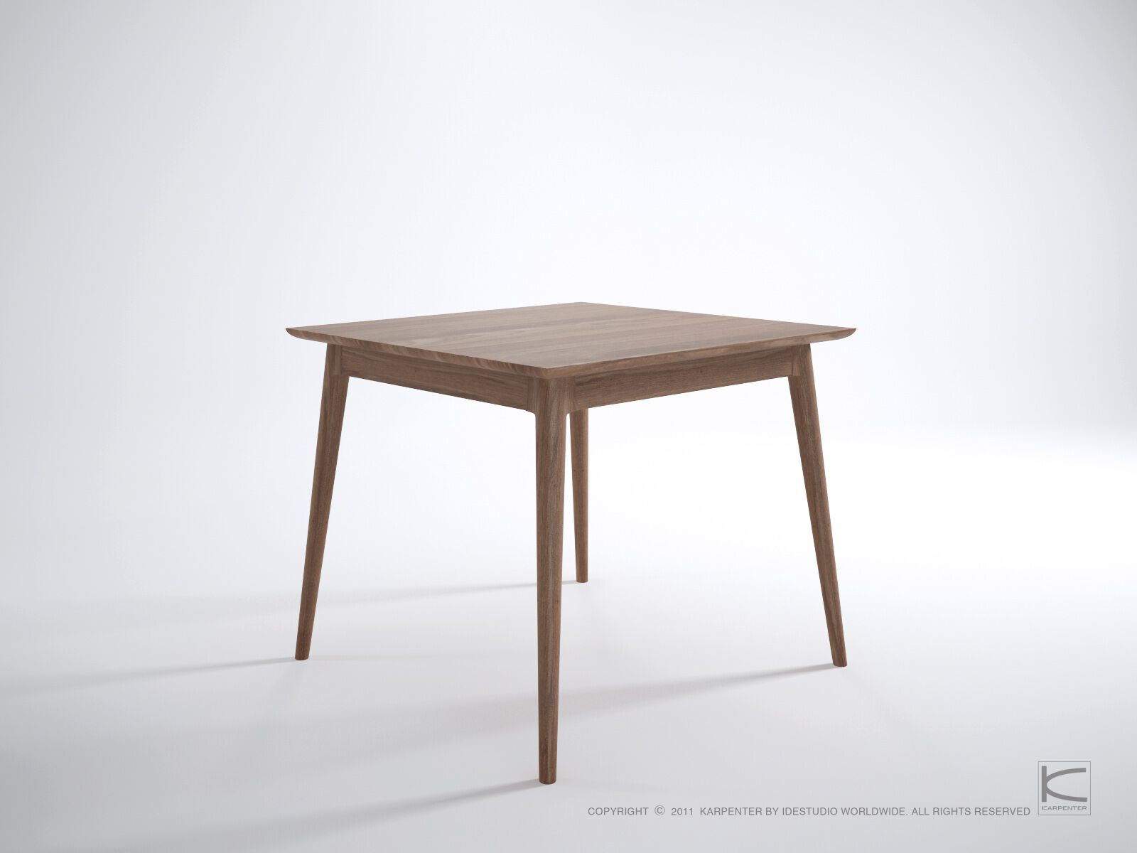 Деревянный квадратный стол для гостиной KARPENTER Винтаж ARCH-00107568