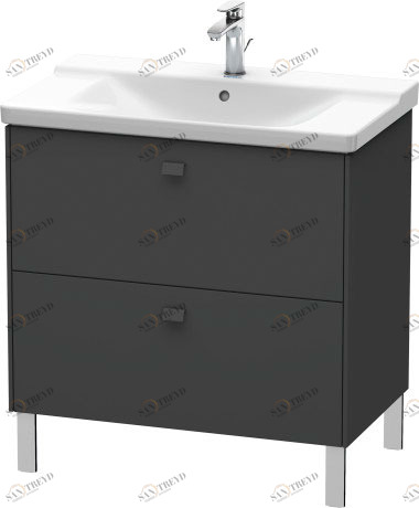 BR441104949 Тумбочка напольная Brioso #BR4411 820 x 479 мм Графит матовый, декор Duravit
