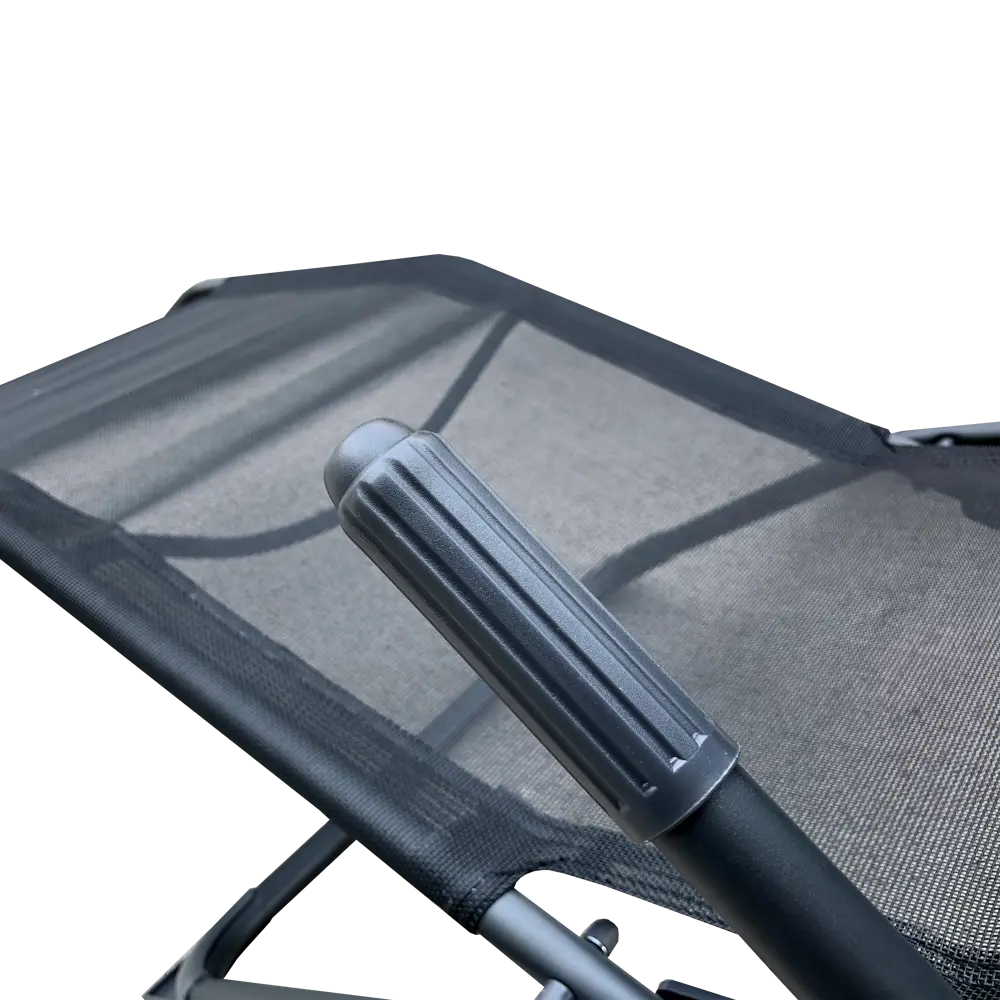 Шезлонг складной Naterial Fiesta 142x60x99 см сталь/ текстилен черный Santreyd STLM-2109425 - Вид №6