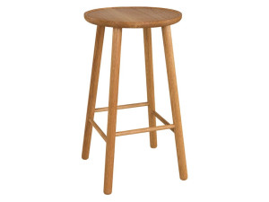 Высокий дубовый стул с подставкой для ног