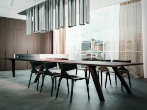 Elmar Прямоугольный деревянный стол с варочной панелью @home