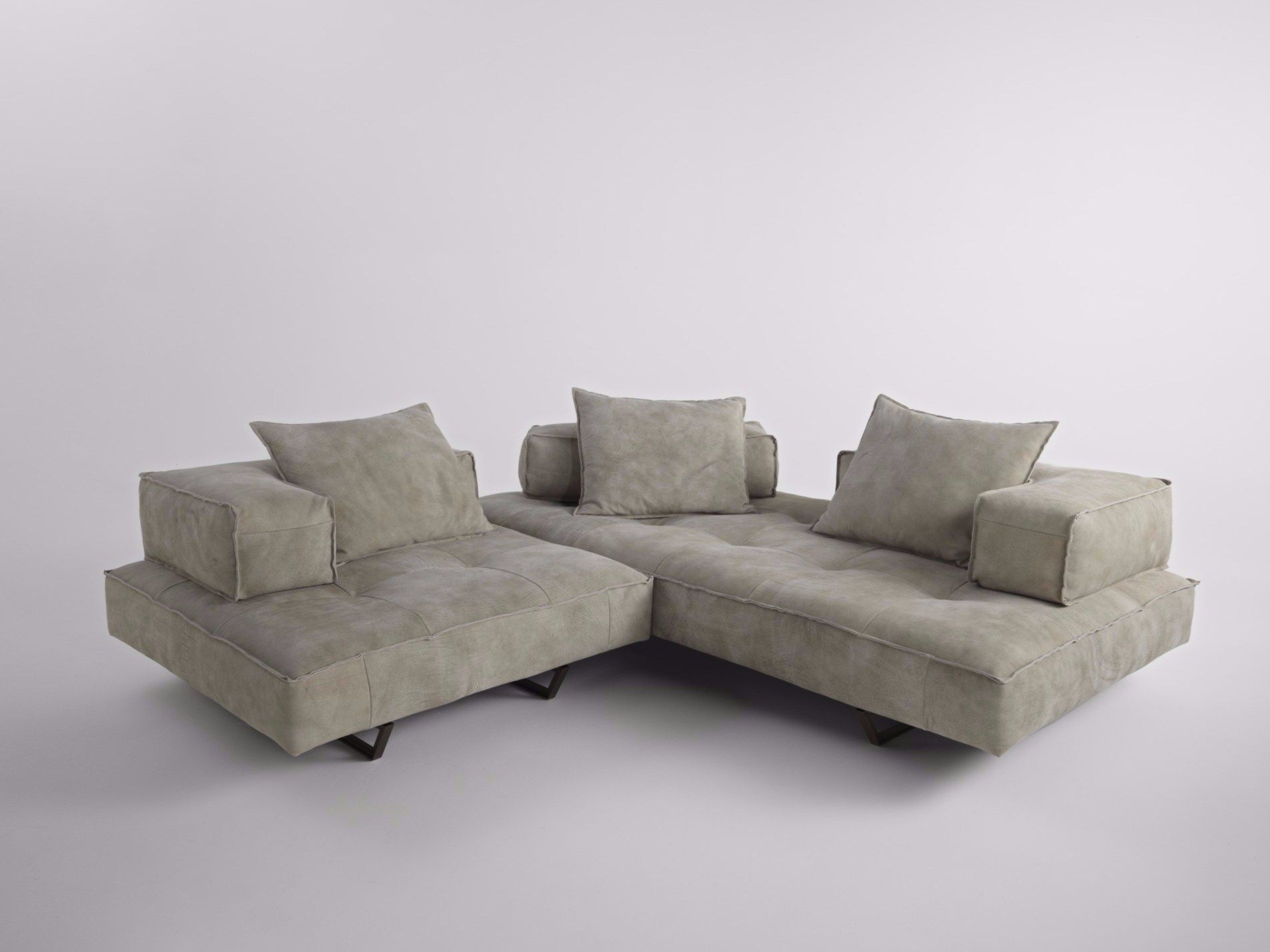 Угловой диван из нубука ALBEDO M1 ARCH-00130420