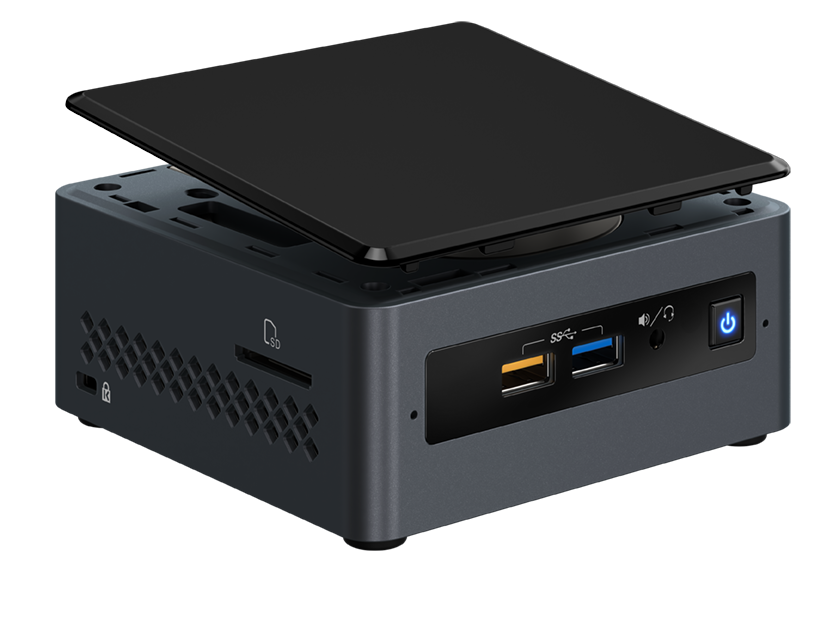 BOXNUC7PJYH2 Nettop nuc, pentium j5005, 2.8 ghz, ddr4 sodimm (up to 2400mhz/8gb), vga (2xhdmi 2.0), 4xusb3.0, 1x2.5 hdd, wifi+bt, sdxc, powercord eu, 961277 Intel Santreyd  - Вид №2