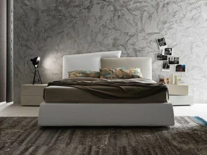 Presotto Кровать-контейнер двуспальная с мягким изголовьем Meeting_up | letto