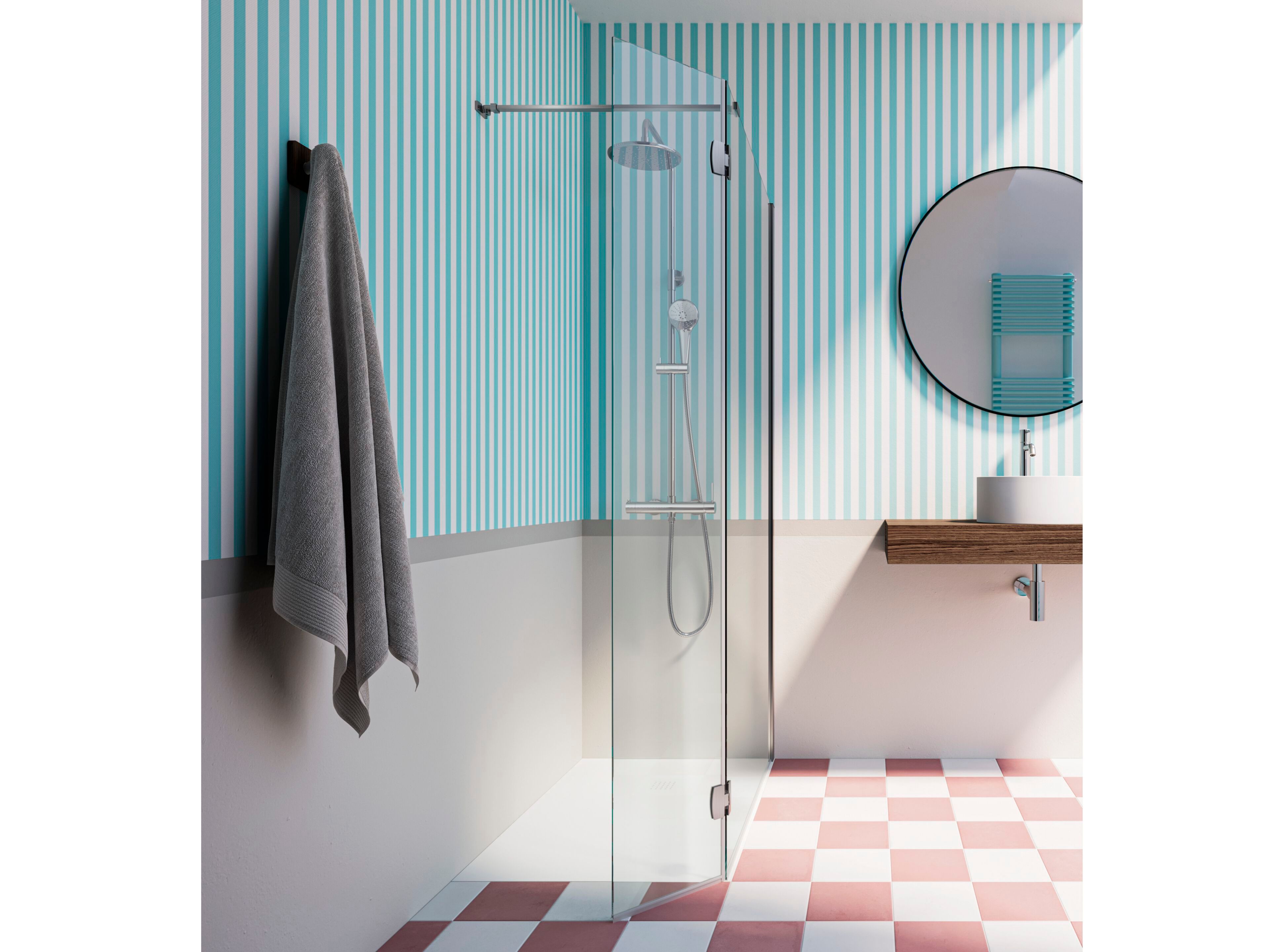 Алюминиевый и стеклянный душ TAMANACO WALK-IN ARCH-00018928