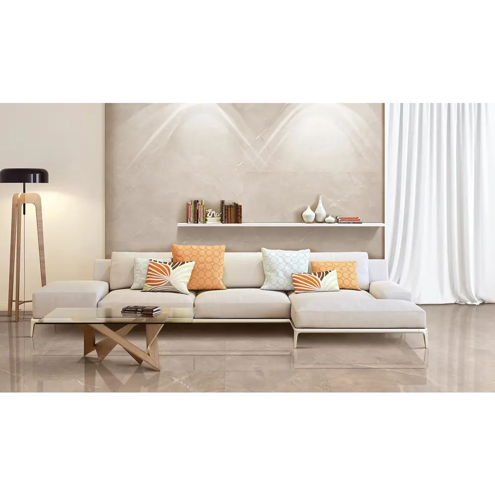 Керамогранит Vitrum Taupe 60x60 см 1.44 м² полированный цвет бежевый Laparet STLM-2146849 - Вид №2