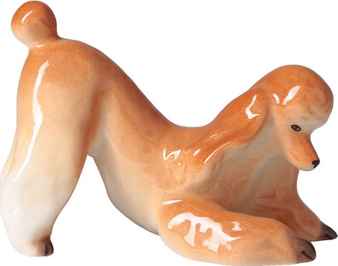 1051220 Императорский фарфоровый завод Скульптура "Пудель весёлый" Твёрдый фарфор 