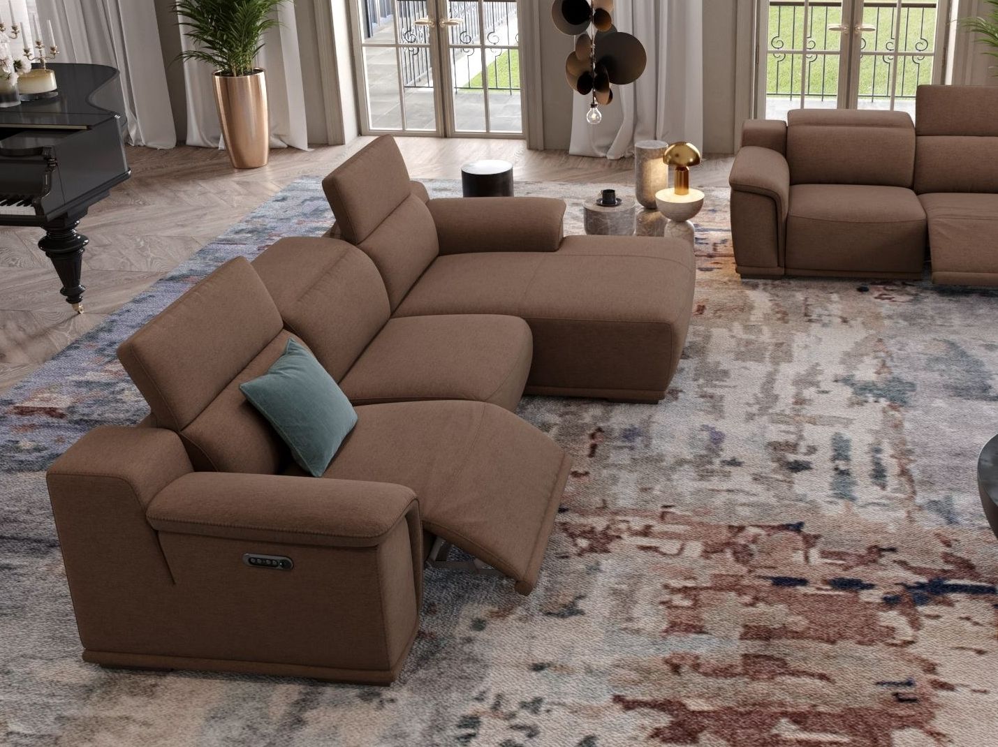 Тканевый диван с полуостровом Sofanella Montefino ARCH-00119414 - Вид №2