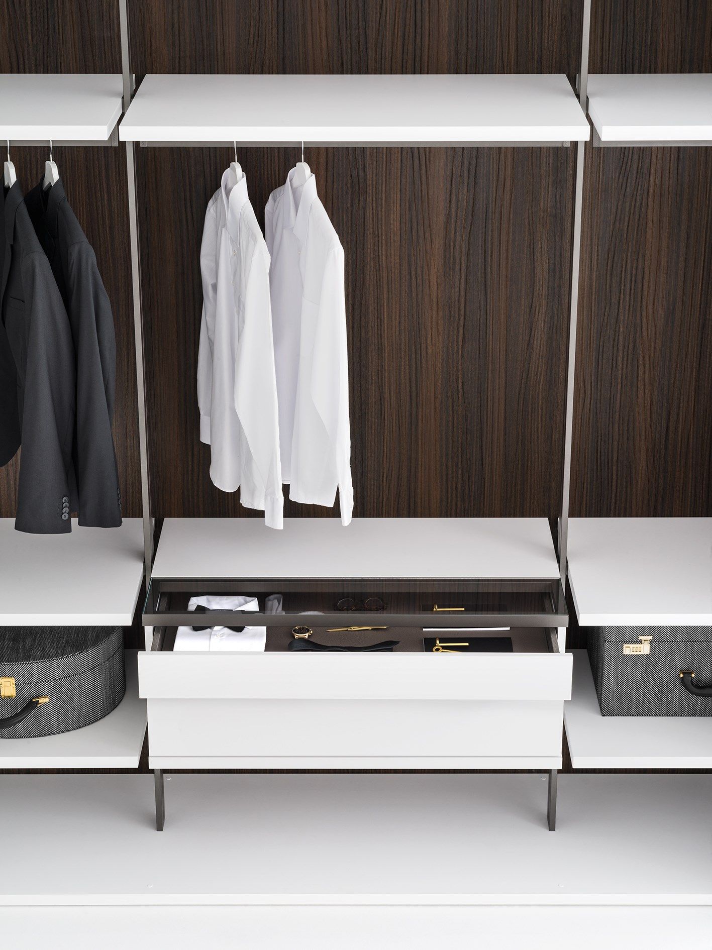 Шкаф с полным отверстием из дерева и стекла Caccaro ARCH-00068745 - Вид №5