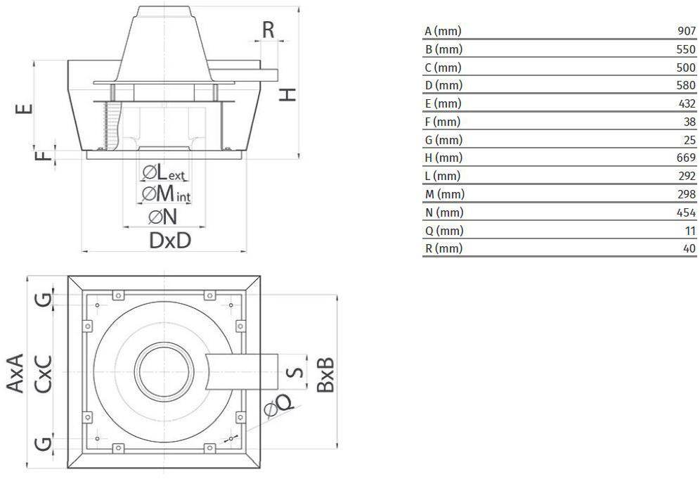 Vortice Центробежный крышный вентилятор для удаления горячего дыма Torrette tr-ed-v 15168 - Вид №1