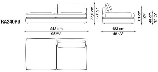 B&B Italia Модульный угловой диван из ткани Richard sun-id-1472345 - Вид №76