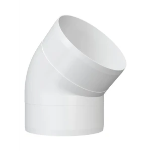 Колено круглое Fonet D100 мм 45 градусов пластик