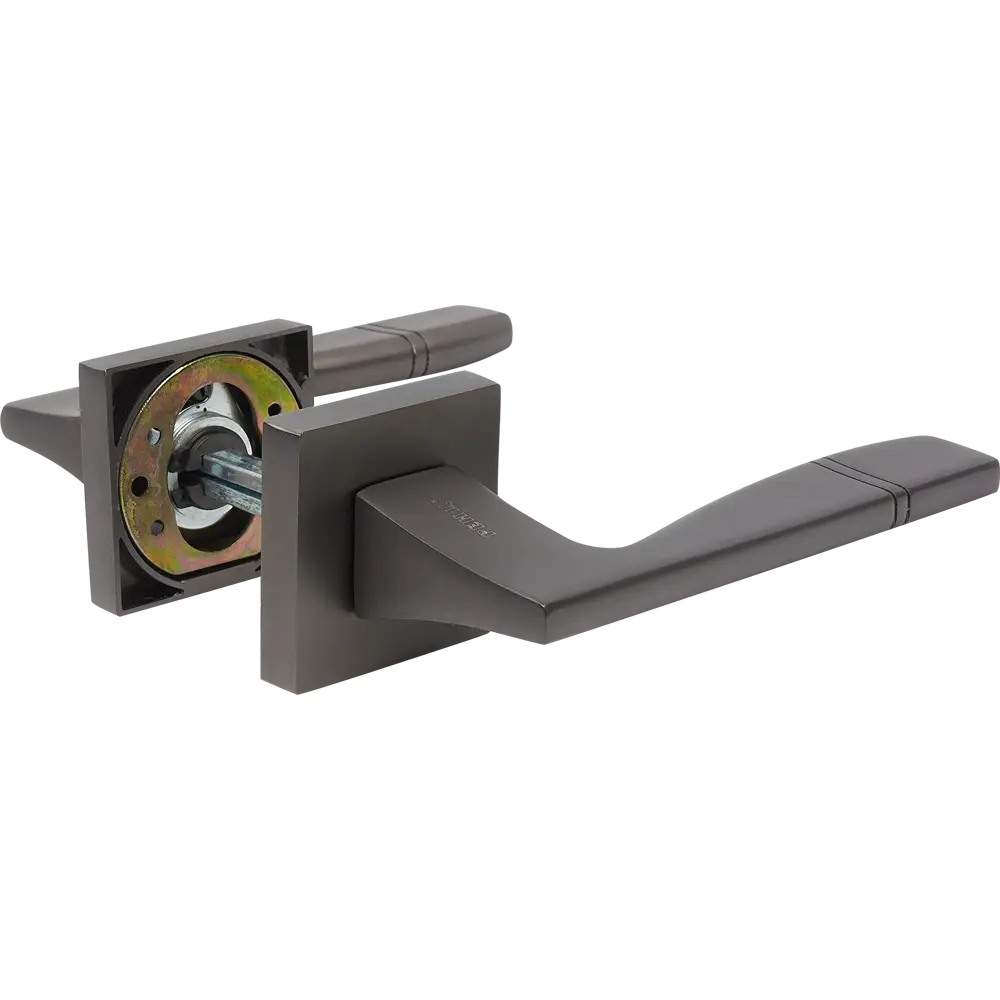 Ручка дверная на розетке Reinz Риволи, цвет матовый черный никель RENZ STLM-2143785