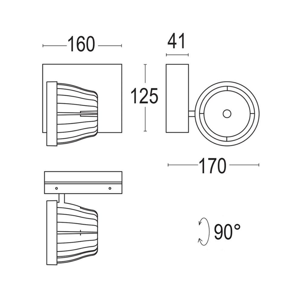 Kriter 2B Base Ghidini Kriter Wall / Ceiling .01 Белый (Матовый)  - Вид №1
