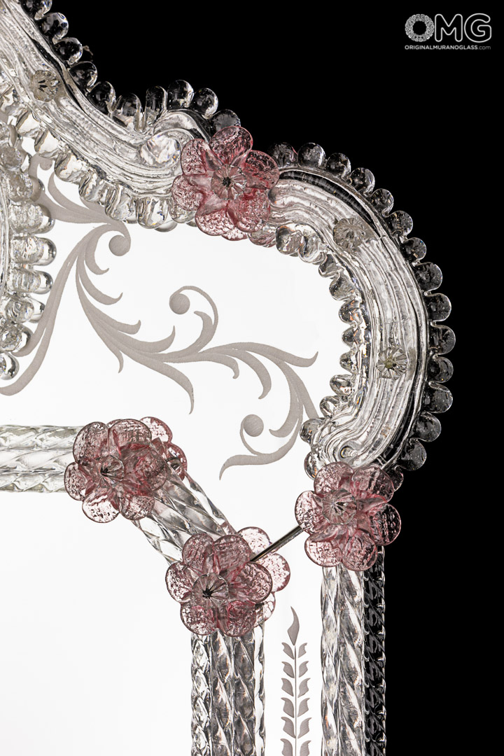3634 ORIGINALMURANOGLASS Венецианское зеркало Секстус - муранское стекло OMG  см  - Вид №1