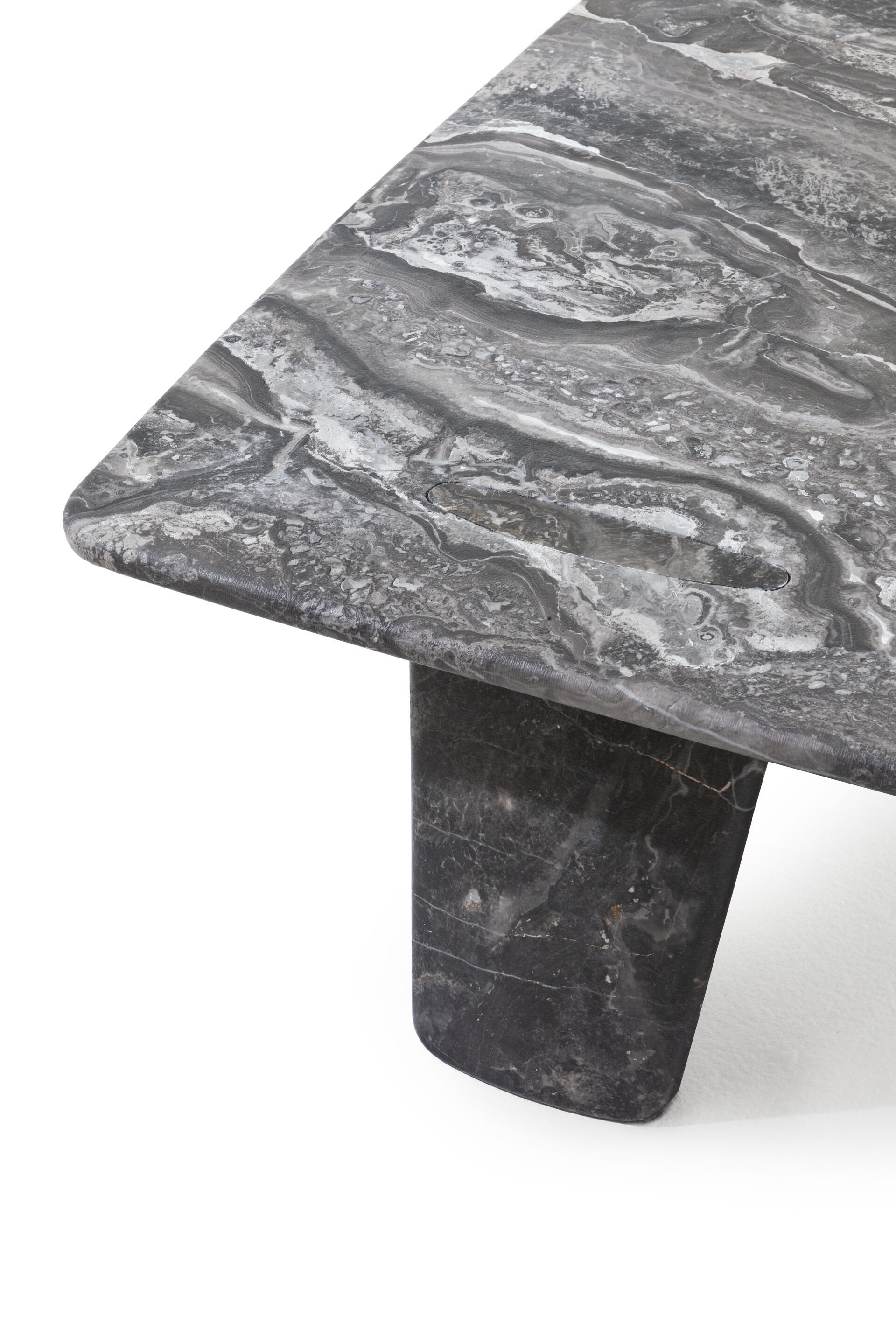 Мраморный квадратный низкий садовый столик Exteta 10th ARCH-00139494