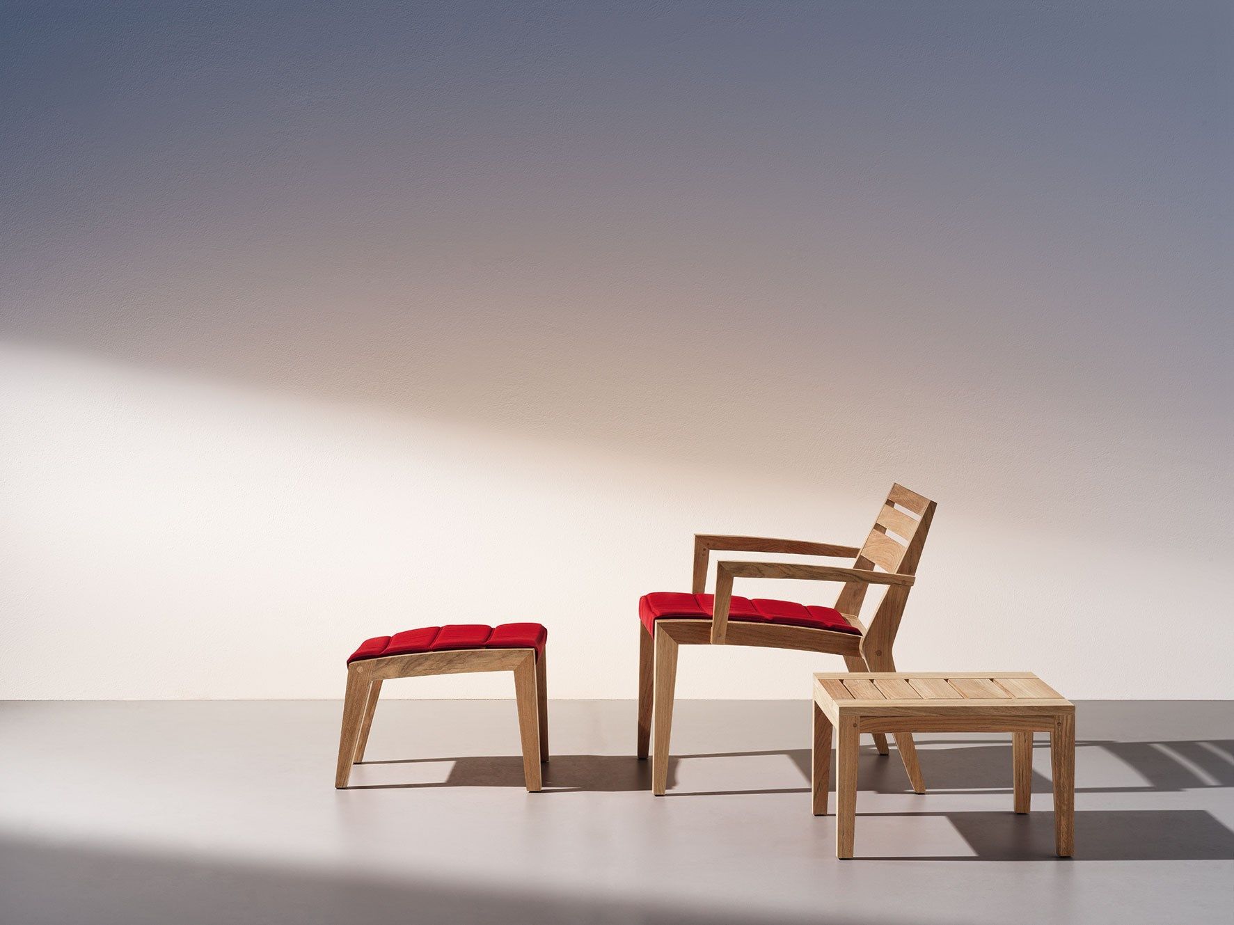 Подставка для ног из тикового дерева Ethimo Рибо ARCH-00098047 - Вид №1