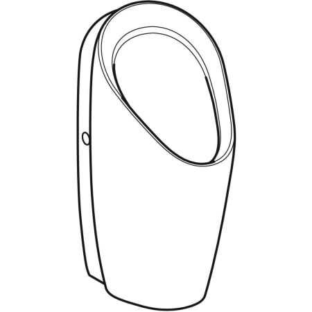 116.071.00.1 Настенный писсуар, уринал с мушкой Geberit  - Вид №1