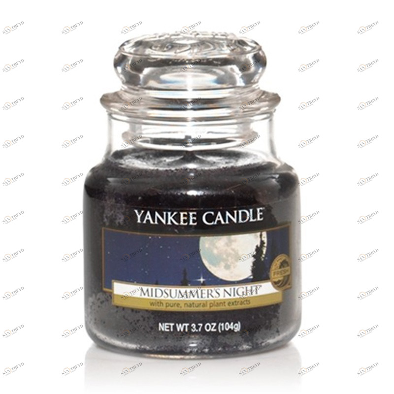 Свеча маленькая в стеклянной банке "Летняя ночь" 104гр 25-45 часов YANKEE CANDLE  267909 Черный 