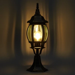 Уличный светильник Elektrostandard 1001S 60 Вт E27 IP33, цвет черное золото 83506284 STLM-2127240