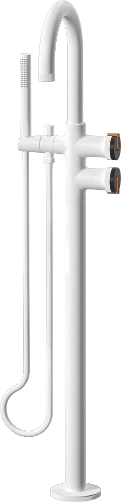 E-11554-R1BK-L1BRG-WT Смеситель напольный отдельностоящий (внешняя часть) GRAFF MOD+