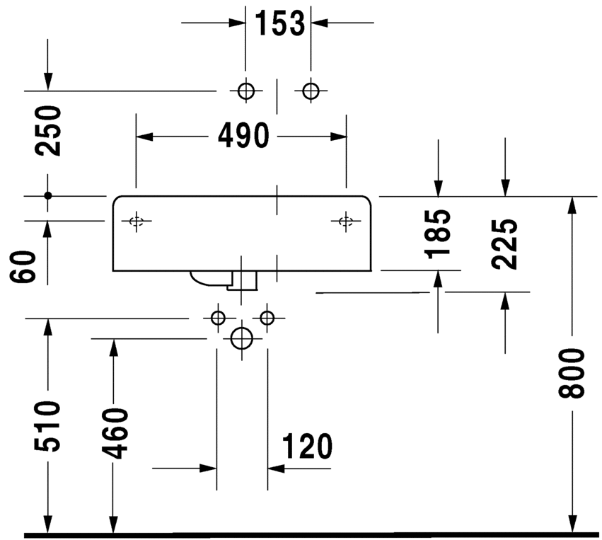 0685600011 Подвесная раковина настенная овальная Duravit Scola - Вид №2