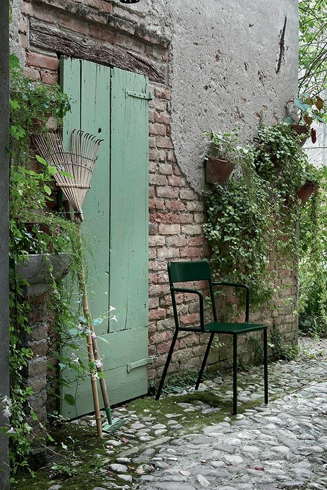 COLOS Штабелируемый стул из листового металла с подлокотниками C1 sun-id-1429801 - Вид №4