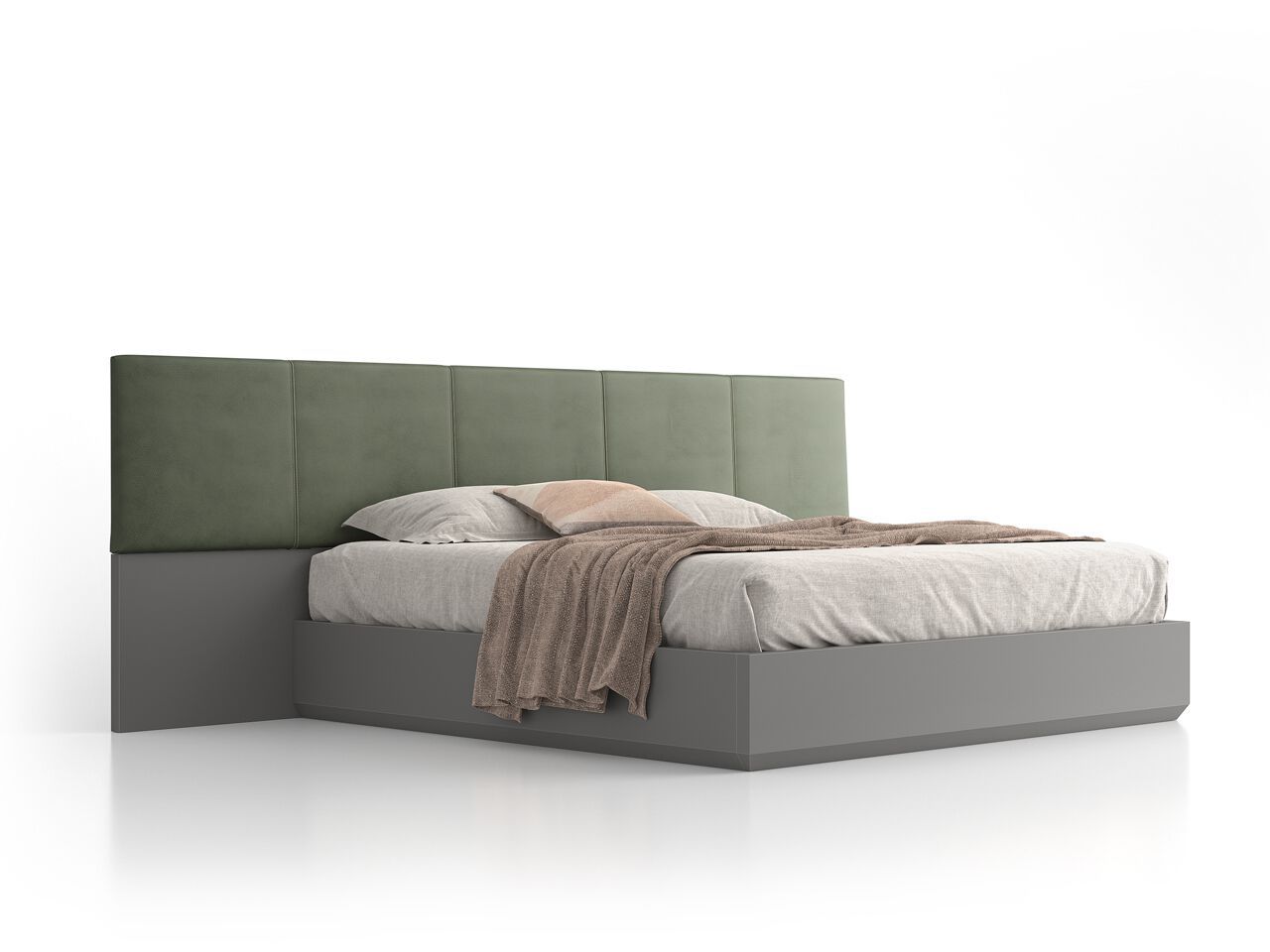 Деревянная кровать для хранения с мягким изголовьем Santalucia Mobili SOLANO IMBOTTITO ARCH-00064093