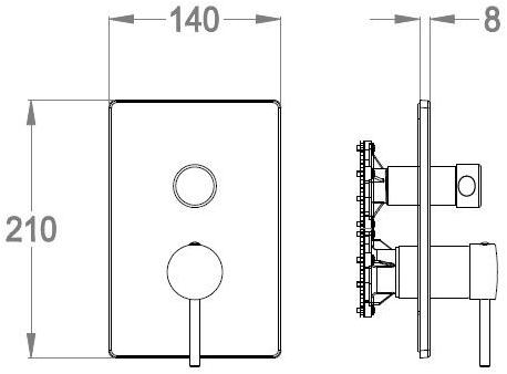 Fir Italia Смеситель для душа с переключателем Cleo 84 8450178 - Вид №1