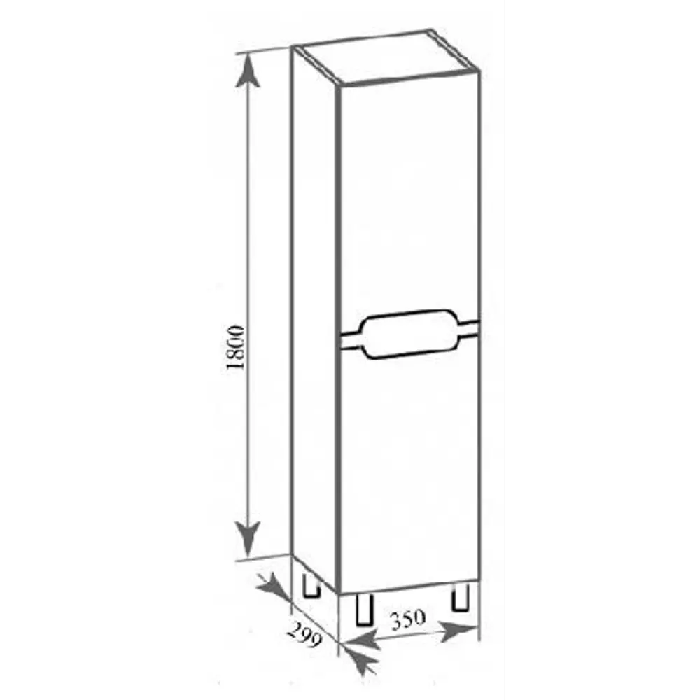 Пенал напольный «Руан» 35 см цвет белый Santreyd STLM-2119463 - Вид №5