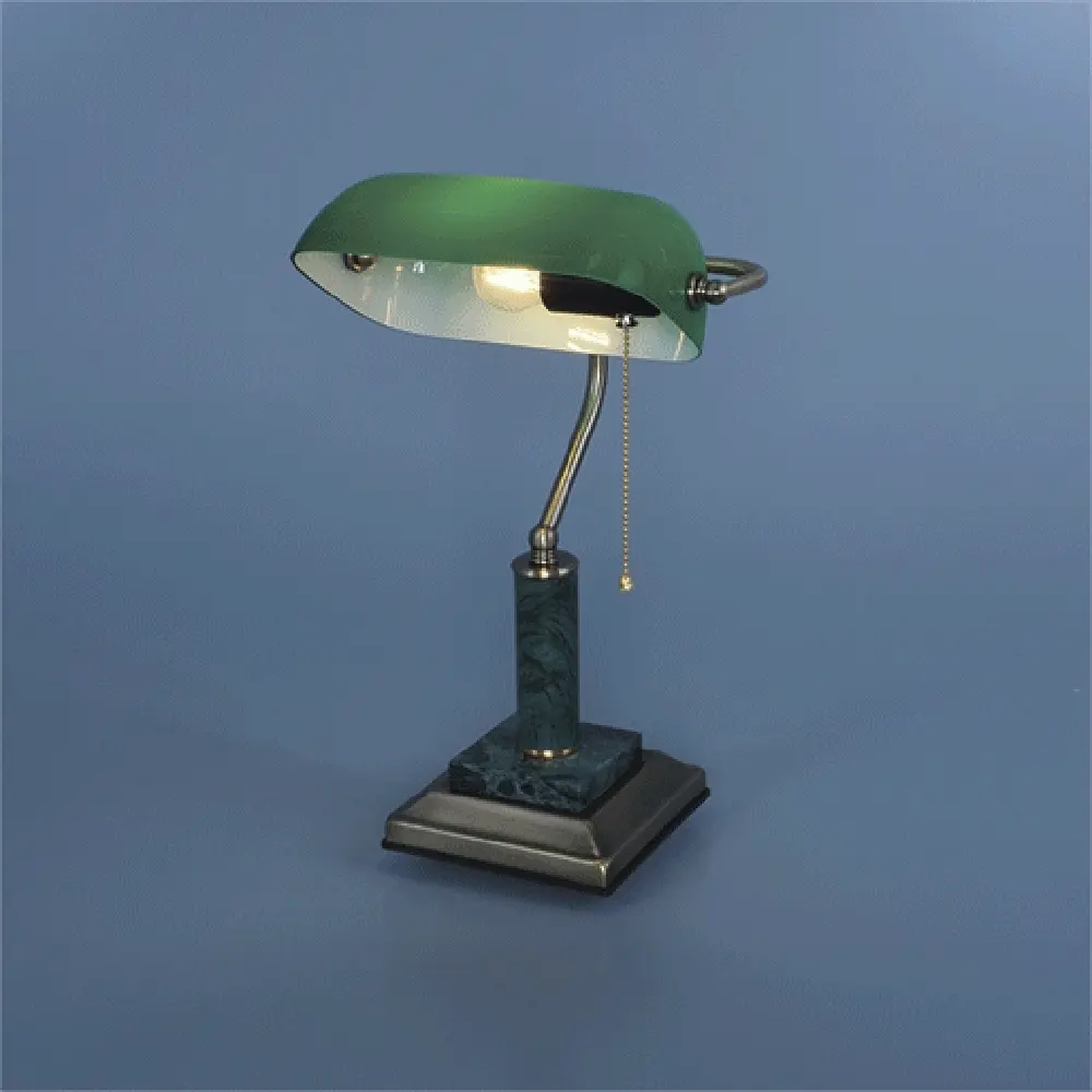 Настольная лампа Vitaluce «Мраморная элегантность» с зеленым абажуром 12087908 STLM-0001743 - Вид №1