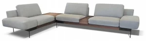 Rossini Sofas Кожаный угловой диван с вещевым ящиком