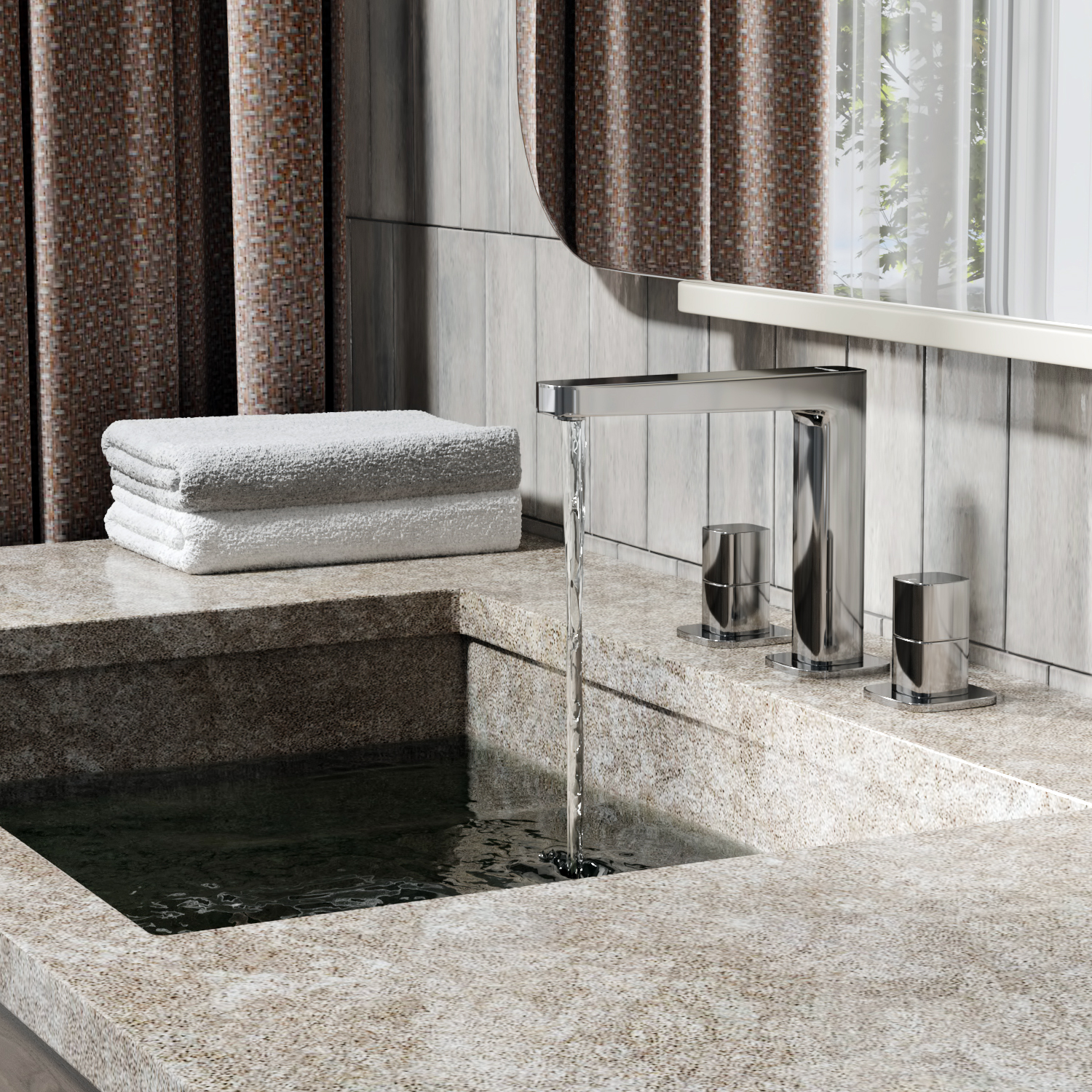 8635 Naab Встраиваемый смеситель для раковины WasserKRAFT Naab 8600 