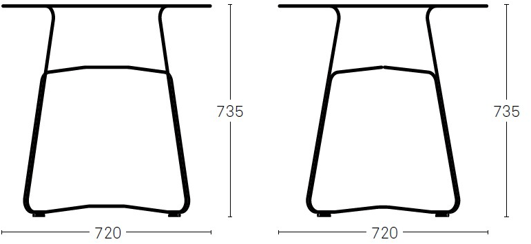 Deadgood Квадратный металлический стол Naked Nt1 - Вид №5