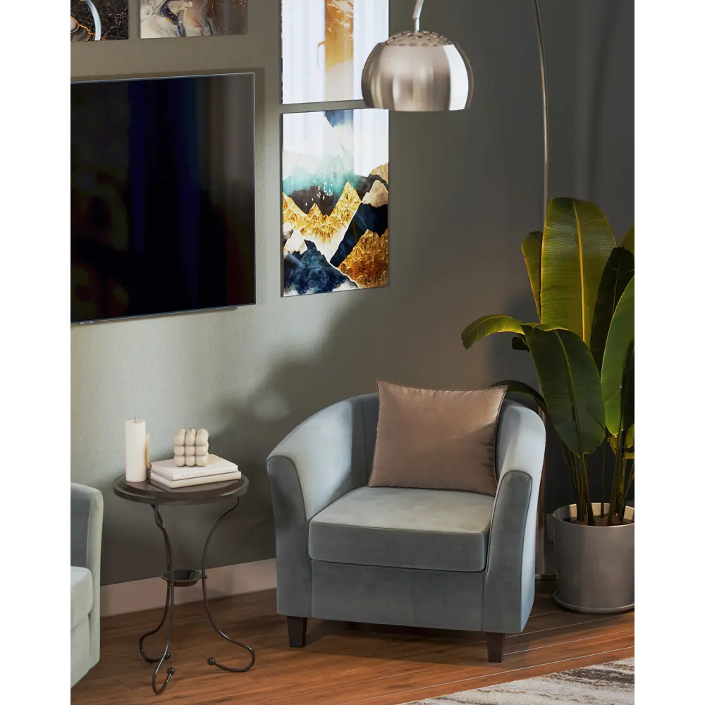 Кресло полиэстер Seasons Марсель CAMARO32 серое 85x73x77 см STLM-2033348 - Вид №5