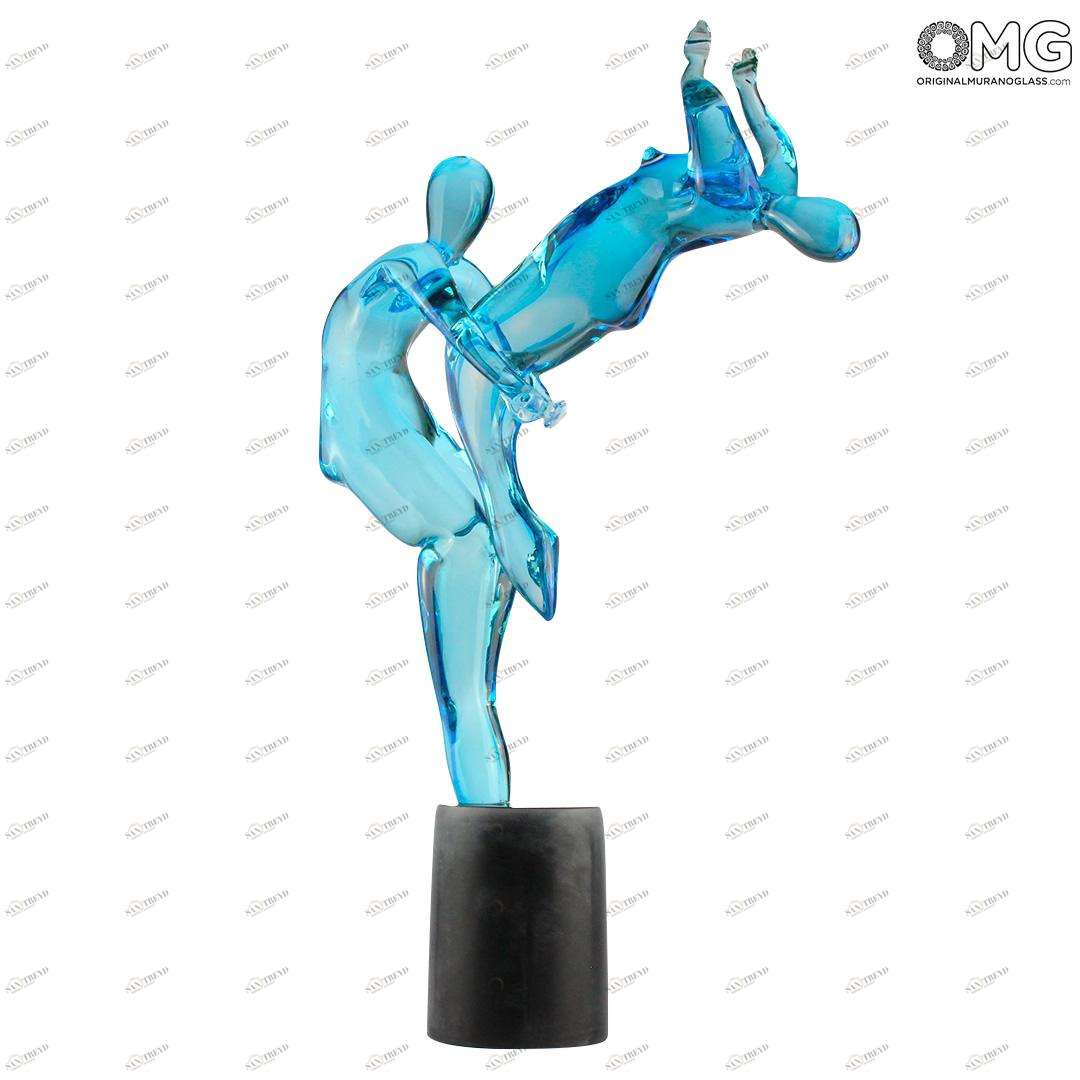 3075 ORIGINALMURANOGLASS Скульптура Влюблённые танцоры - муранское стекло OMG 9 см 