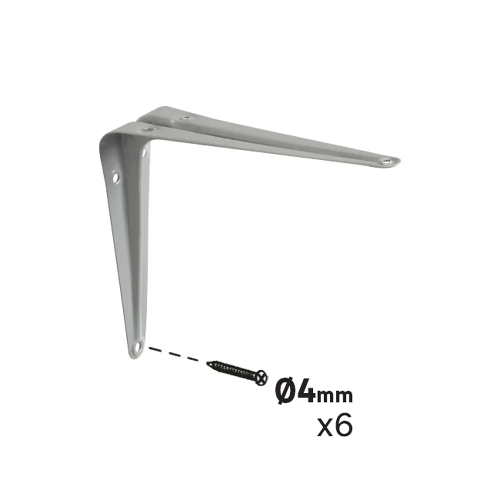 Утилитарный кронштейн Normo 12.5x15 см нагрузка до 13 кг цвет серый Santreyd STLM-2035996 - Вид №4