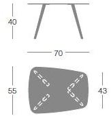 Segis Прямоугольный металлический журнальный столик Agorà T0203 Agora - Вид №3