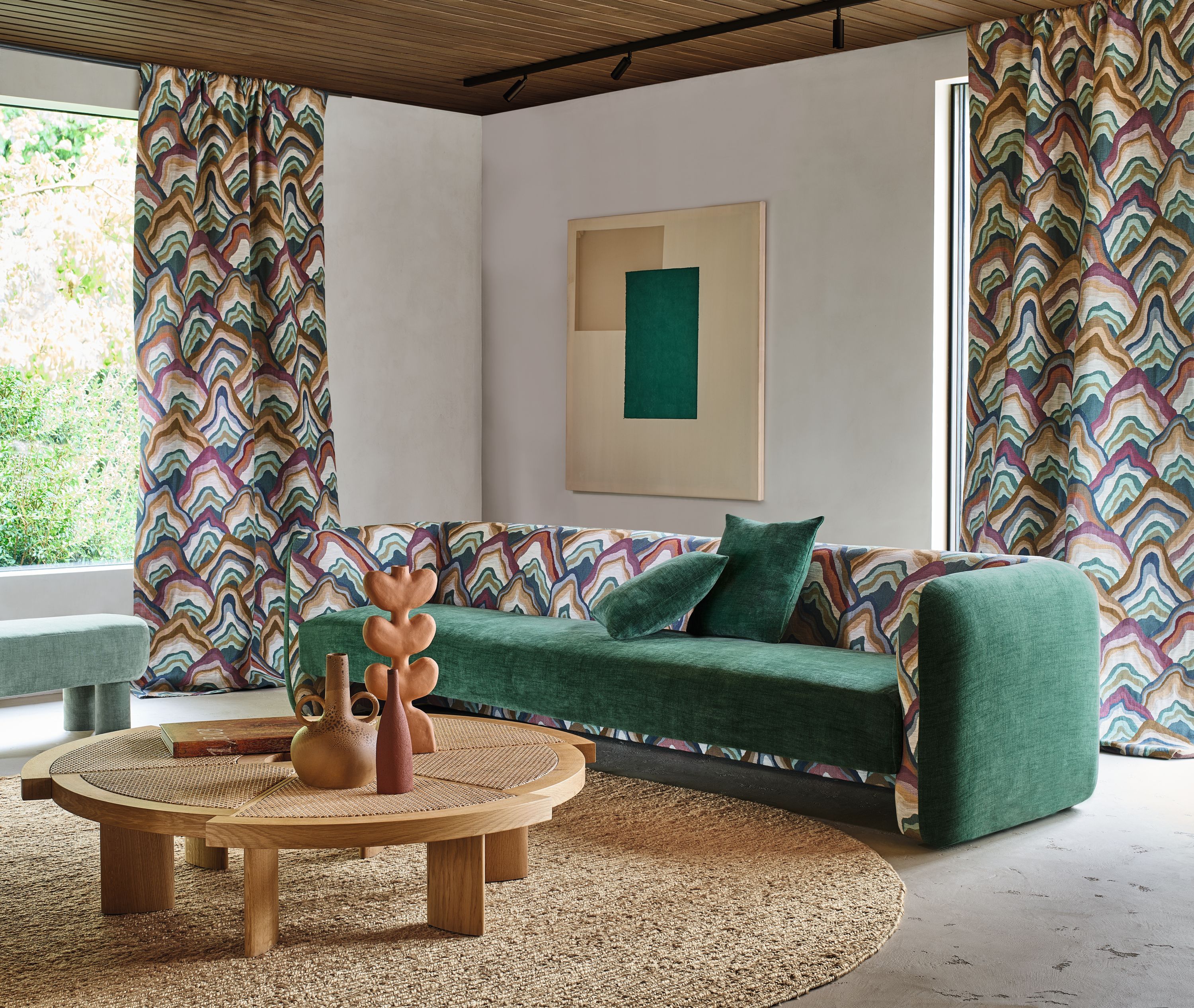 Хлопчатобумажная ткань с цветочным рисунком Casamance Balata ARCH-00034365 - Вид №1