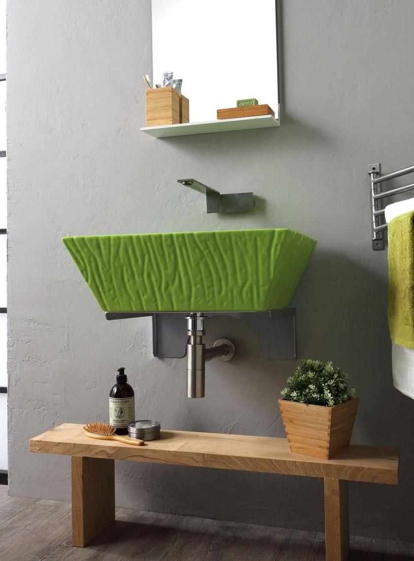 Ptr01r Подвесная раковина настенная овальная Horganica Pietra белая - Вид №10